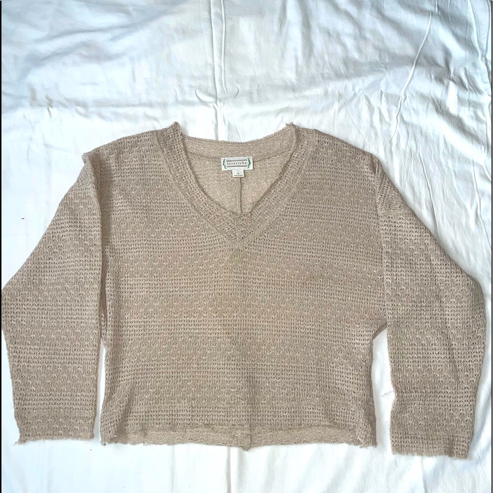 Love Riche Cream Sweater Size Small